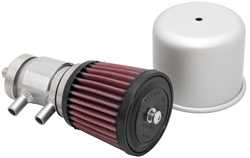Tower Base Covered Crankcase Vent Filter with Multi-Hose Vents