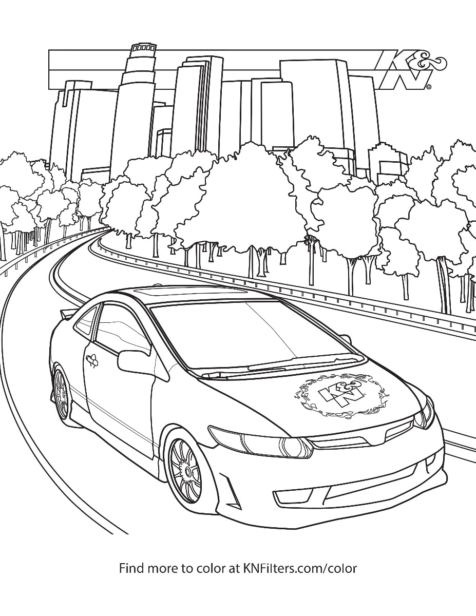 coloring book page for kids big rig