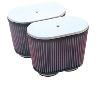 K&N Dual Oval Air Filter for "Early Type" Hilborn and Other Injectors for V.W. Air-cooled Engines
